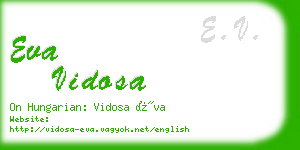 eva vidosa business card